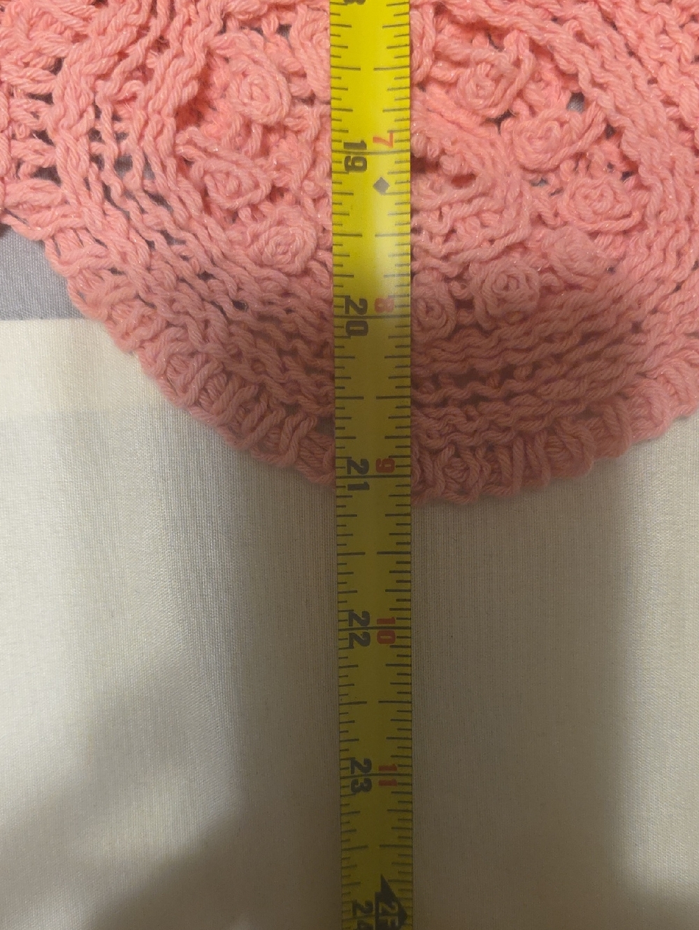 Ultra Pink Coral Crochet Circle-Motif Tunic Top - Picture 9 of 11